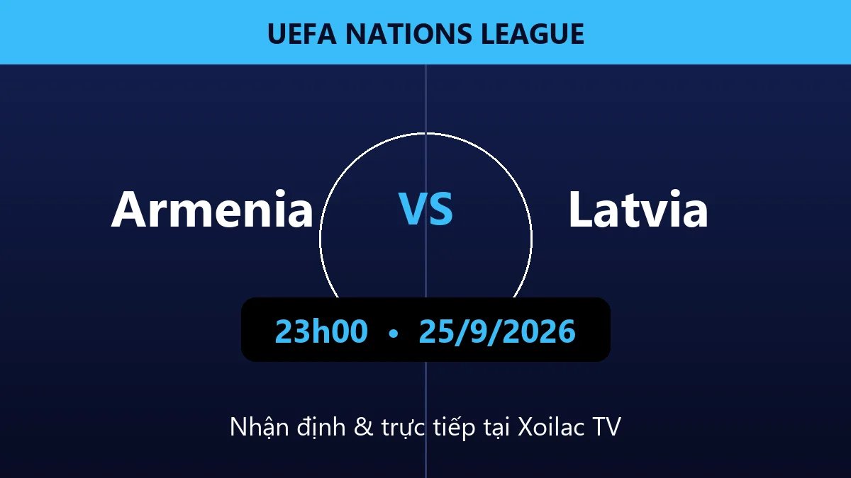 Nhận định Armenia vs Latvia 23h00 ngày 25/9/2026
