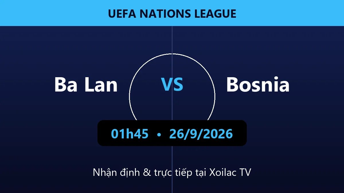 Nhận định Ba Lan vs Bosnia 01h45 ngày 26/9/2026