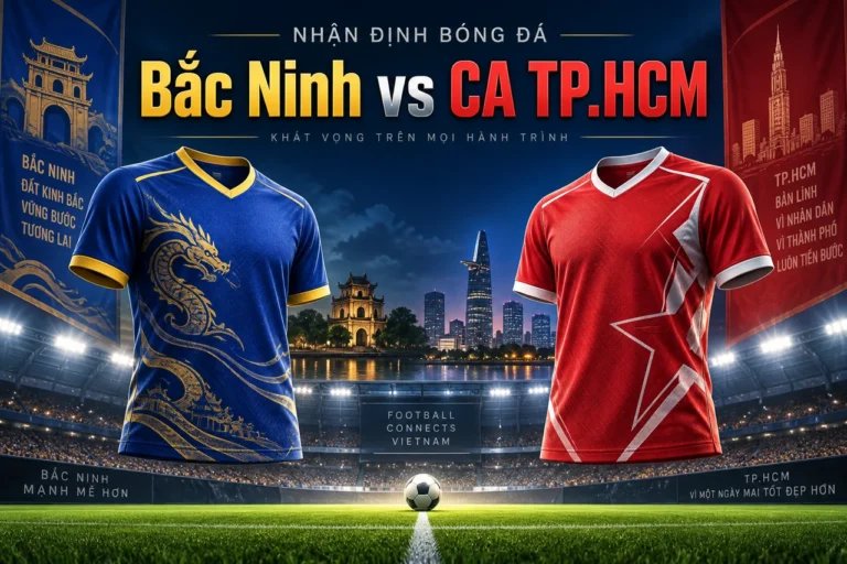 Ảnh minh họa trận đấu Bắc Ninh vs CA TP.HCM, không phải ảnh chụp trận đấu.