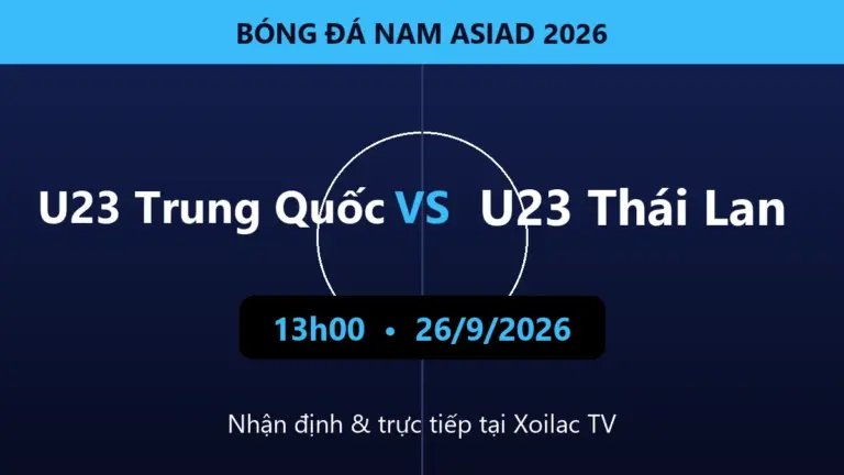 Nhận định U23 Trung Quốc vs U23 Thái Lan 13h00 ngày 26/9/2026